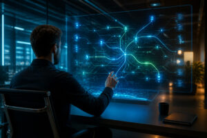 Interaction reseau futuriste