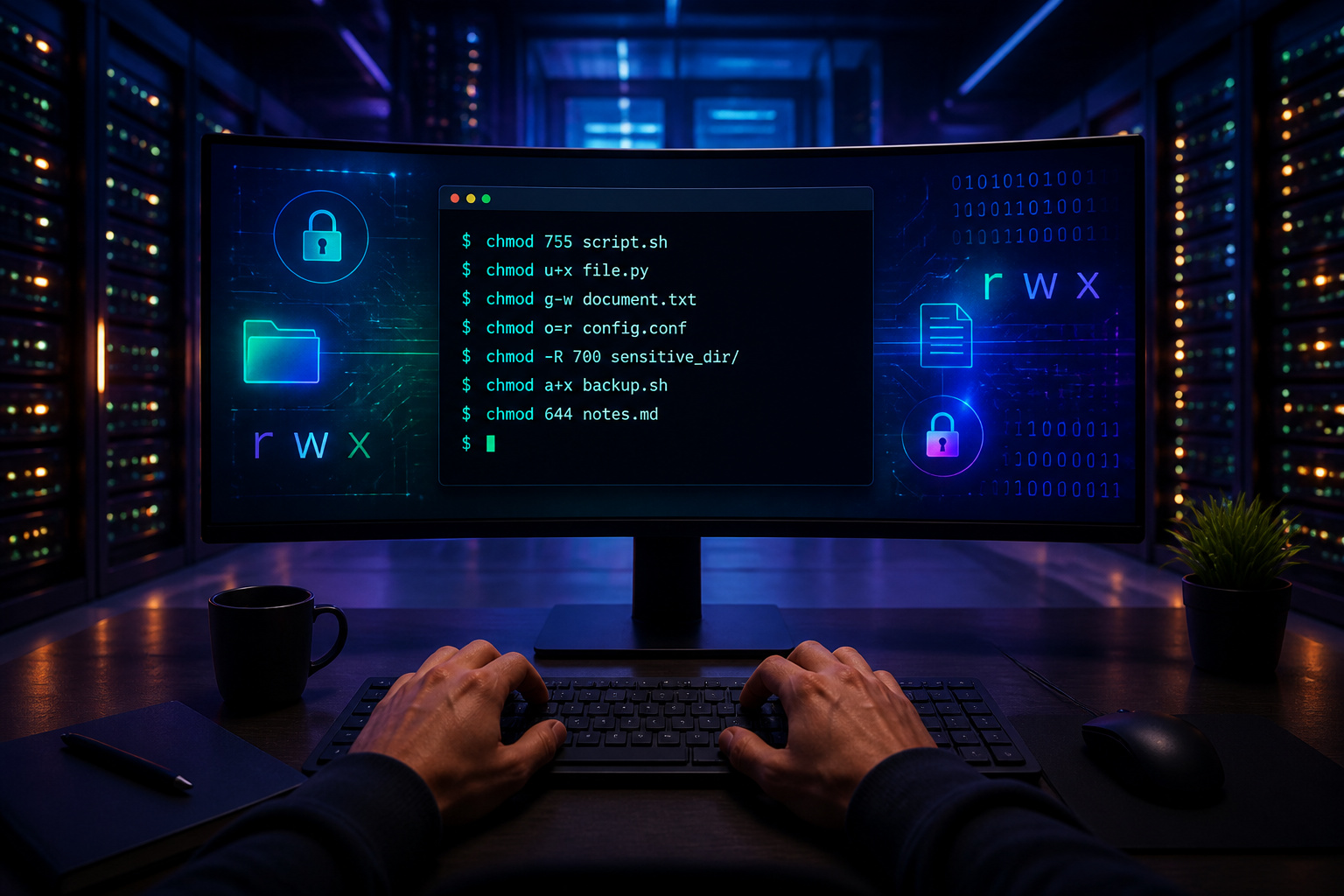 Travail sur terminal linux securise
